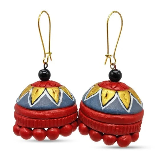 Vibrant Classic Terracotta Jhumka Earrings – Elegant Colors for Every Occasion